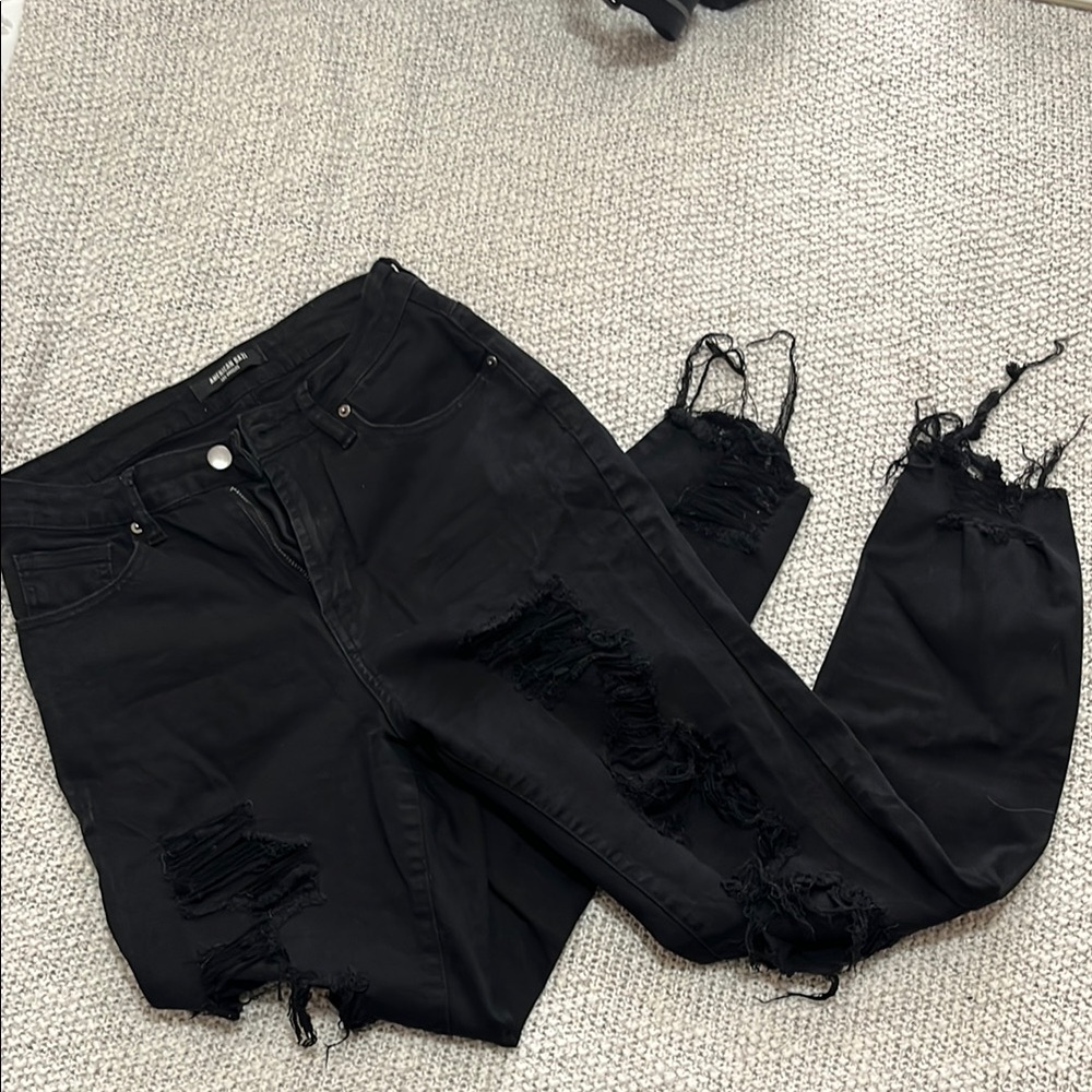 Women's Black black Distressed skinny Jeans
